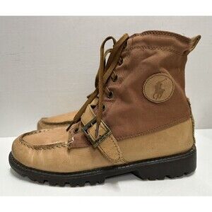 Polo Ralph Lauren Ranger HI II boys Youth size 7  lace up brown leather boots